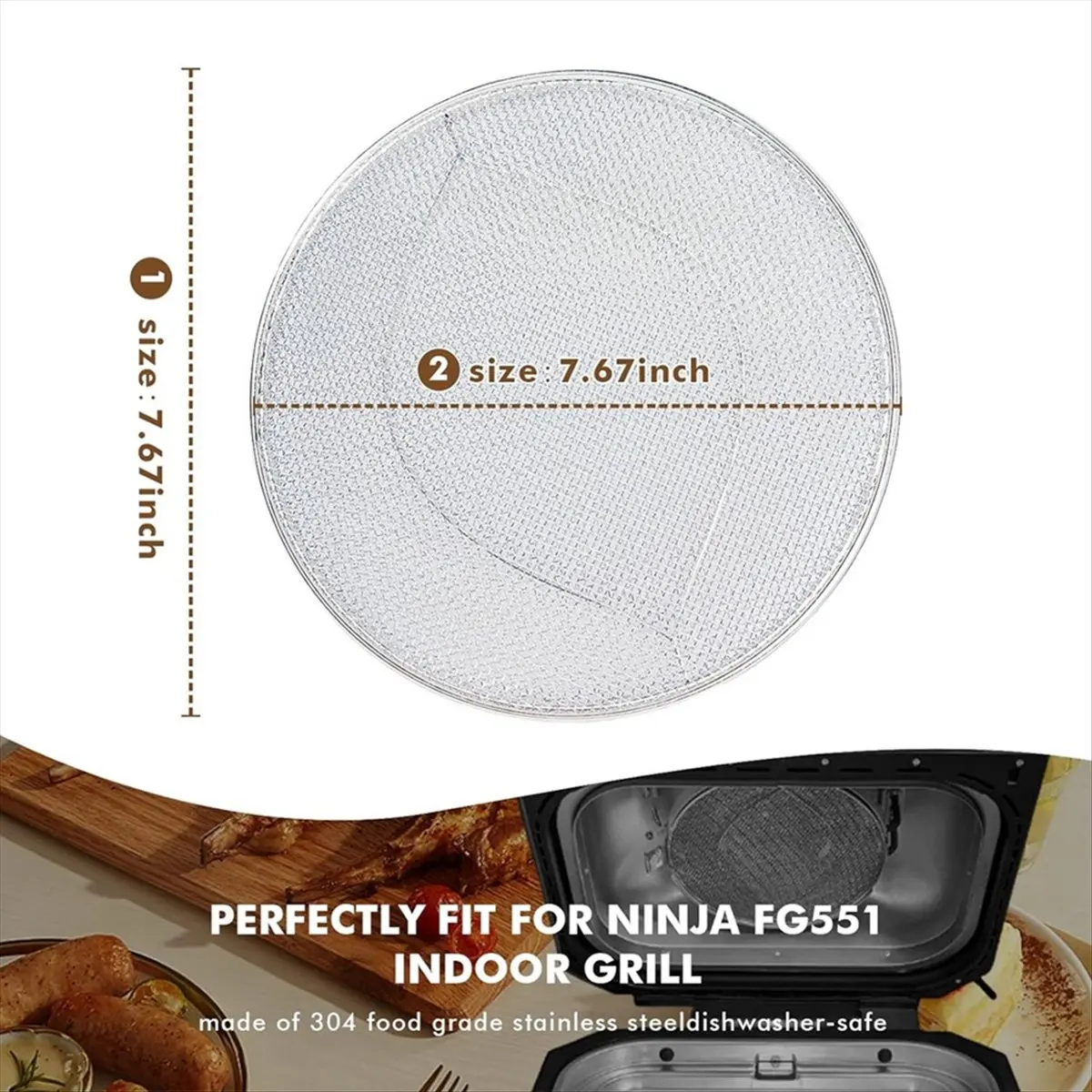 FSLH الفولاذ المقاوم للصدأ ترشيش درع ل FG550/BG500A/DG551 القابلة للإزالة النفط سبلاش الحرس داخلي شواء سبلاش ملحق