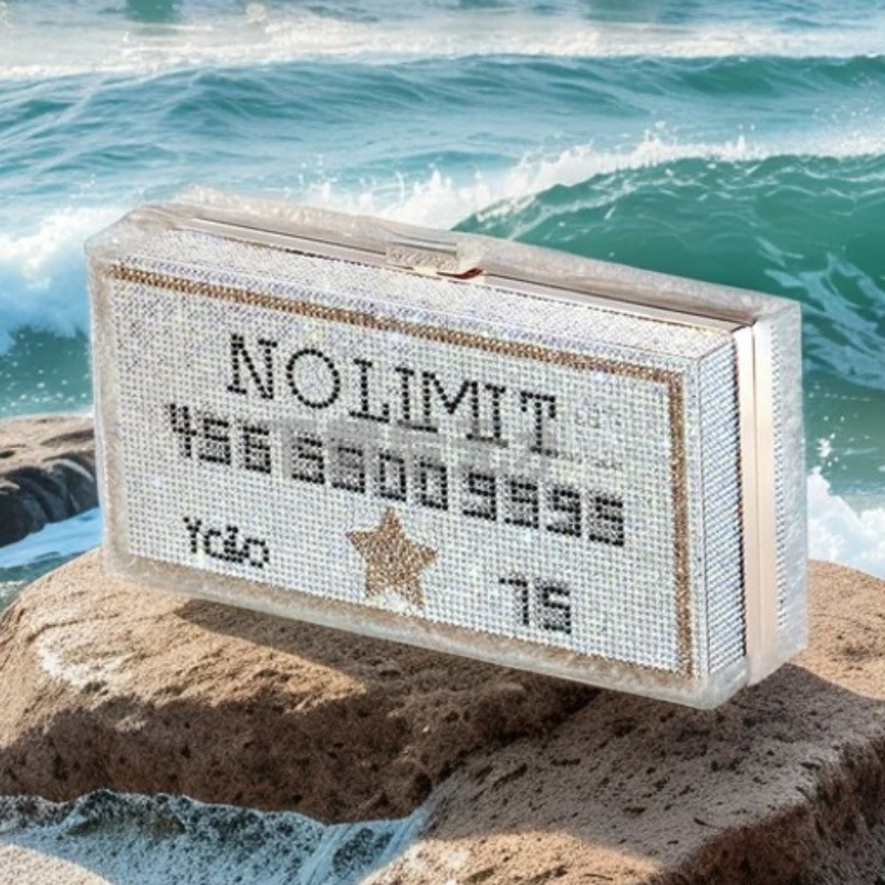 

Элегантная вечерняя сумка-клатч Dollar Black Card Diamond с индивидуальной инкрустацией стразами для женщин, роскошная сумка для вечеринок и торжественных мероприятий (Bolso De Fiesta Mujer)