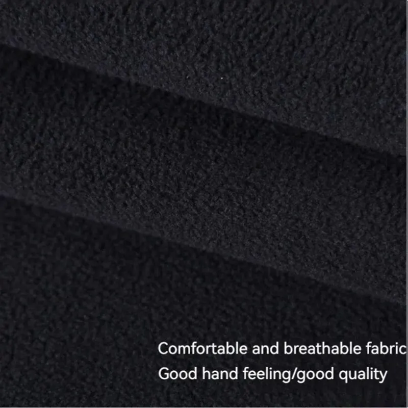 Men\'s Outdoor Warm And Breathable Tactical With Zipper Design, Standing Neck, Long Sleeves, Thickened Solid Color Sweater