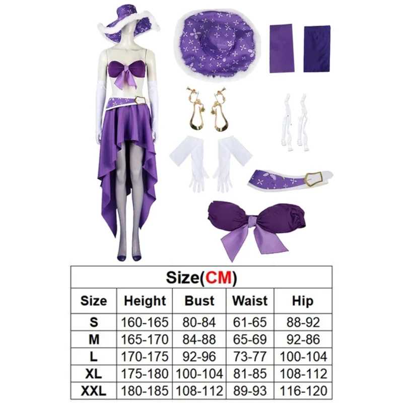 Nico Robin Cosplay mujer sombrero vestido disfraz Anime pirata disfraz pendientes guantes conjunto completo trajes mujeres niñas trajes de Halloween