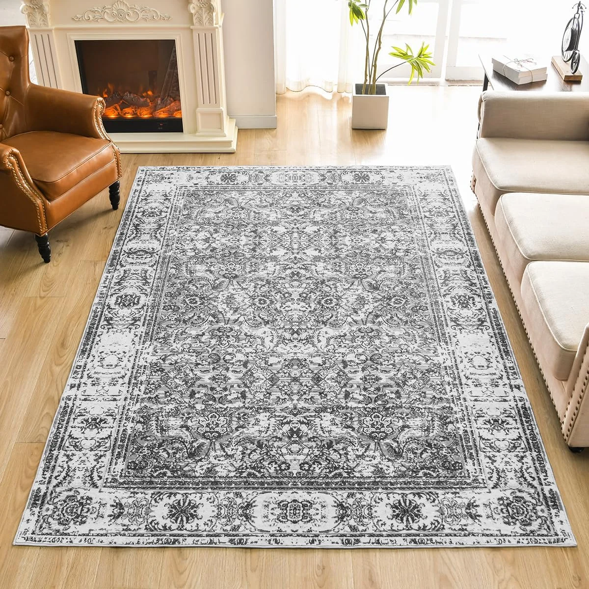 

Rug Rugs for Bedroom Living Room Dining Room Rugs Machine Washable Non Slip Carpet for Office Dorm Bedside Kitchen Laundry Room
