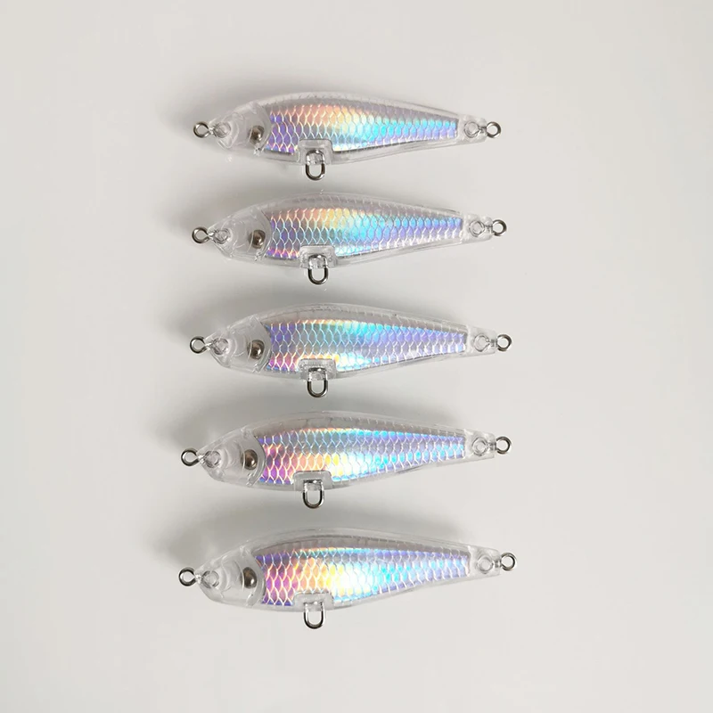 Road Runner 3D Inner Laser Slow Sinking 7g Pencil Bait Blank Body DIY Bait Making Kit for Angling