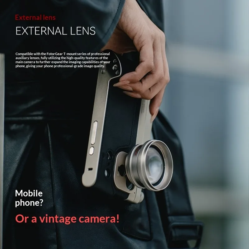 Retro Photography Case for IPhone 17 Pro - Split Mount, Touch Buttons, Tactile Switch, Lightweight, Supports Wireless Charging