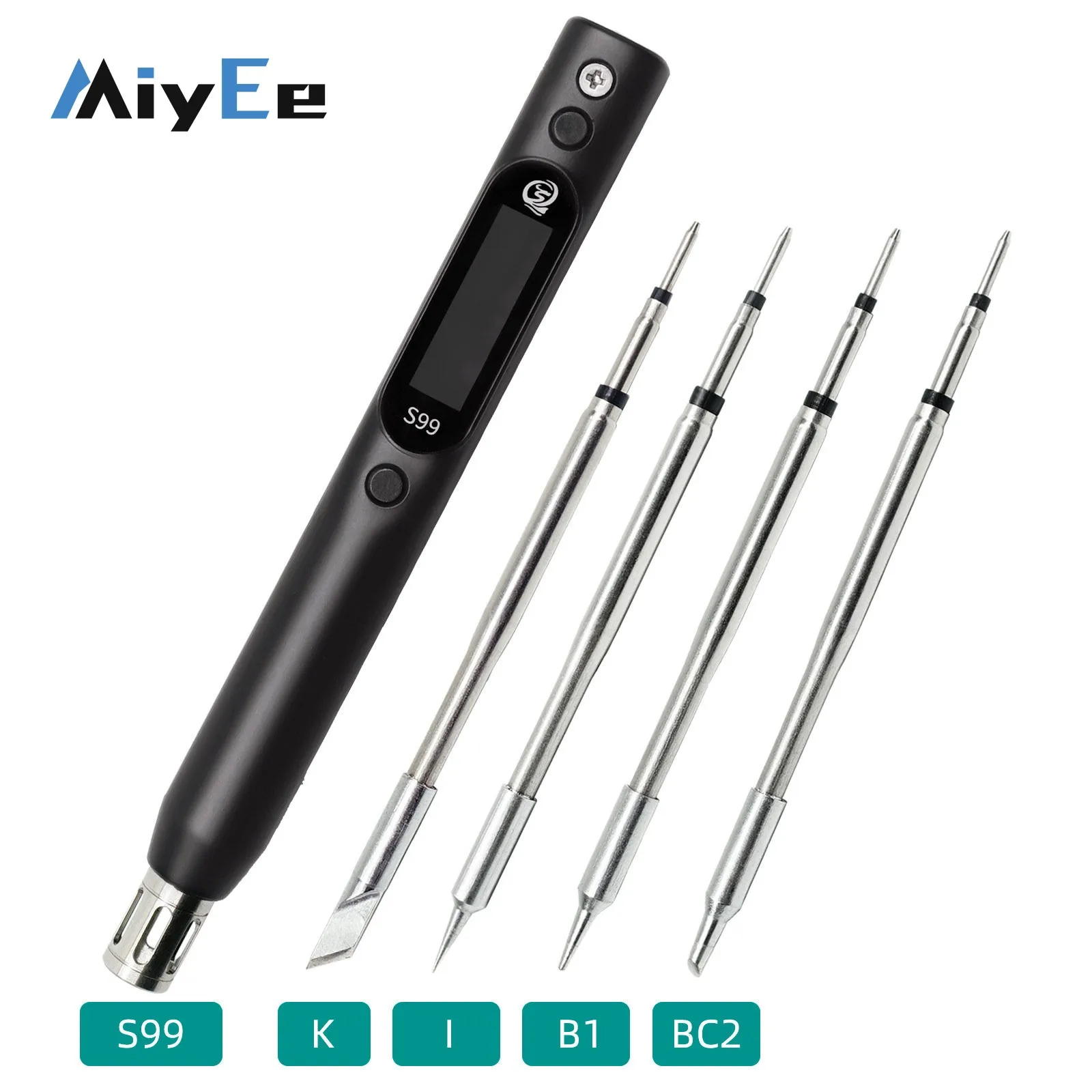 Miyee SEQURE S99 Soldering Iron Kit K+I+B1+BC2 Tips Compatible JBC245 Tip PD QC DC PPS for RC Drone Repair