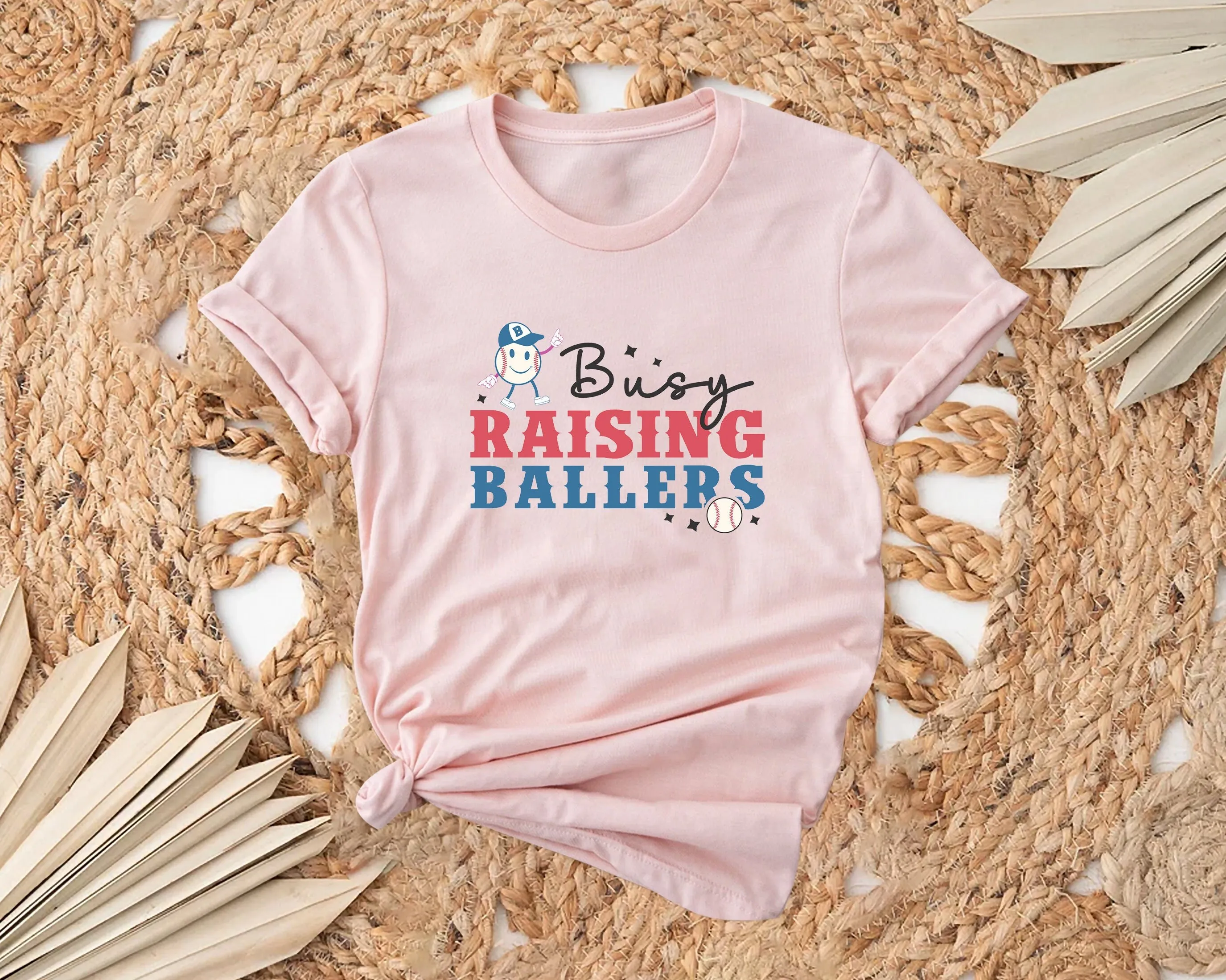 Busy Raising Ballers T Shirt Baseball Lover Sports