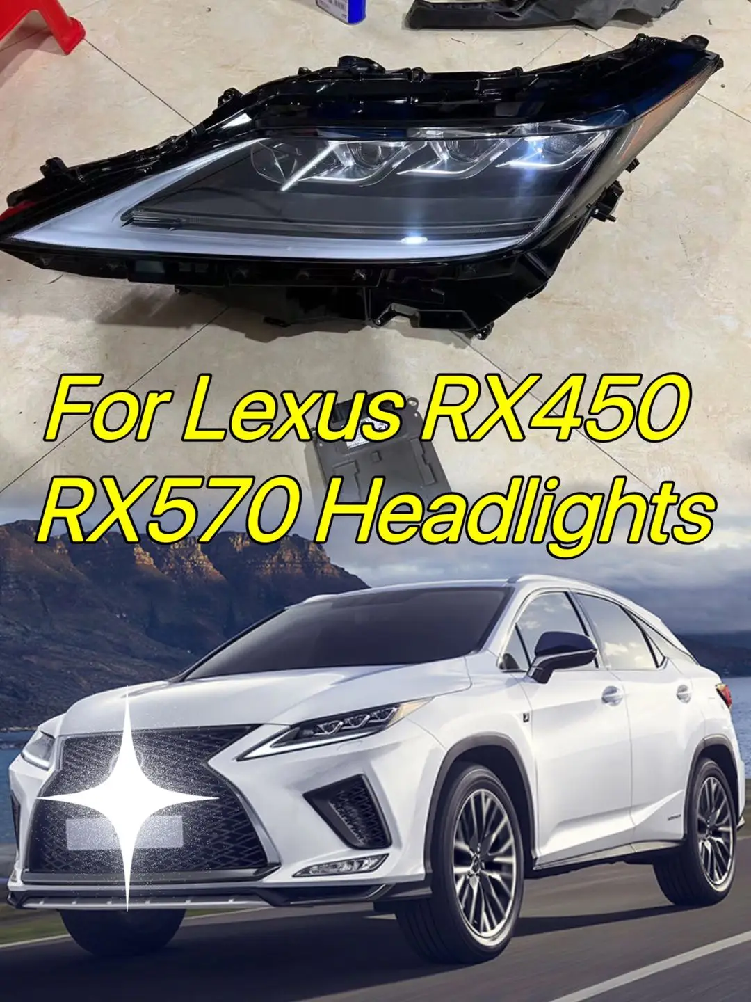 

Suitable for Lexus RX350 RX450 RX headlight assembly 4 eye height configuration