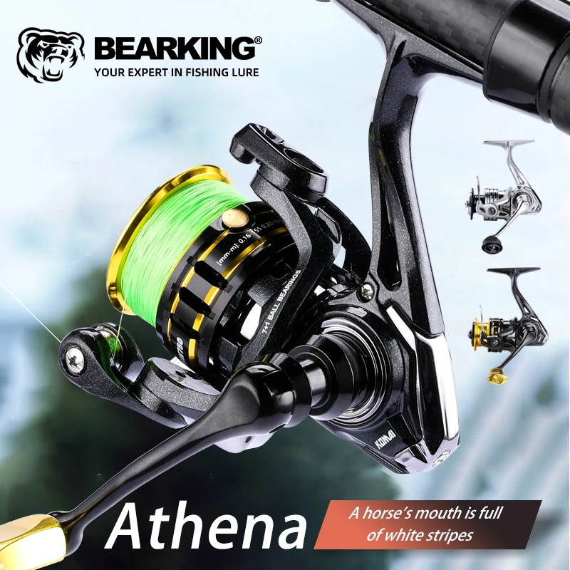 BEARKING NEW Athena Generation 5.7:1 Ultra Light Spinning Wheel Dense Cable Micro Material Universal Carbon Fiber Road Wheel