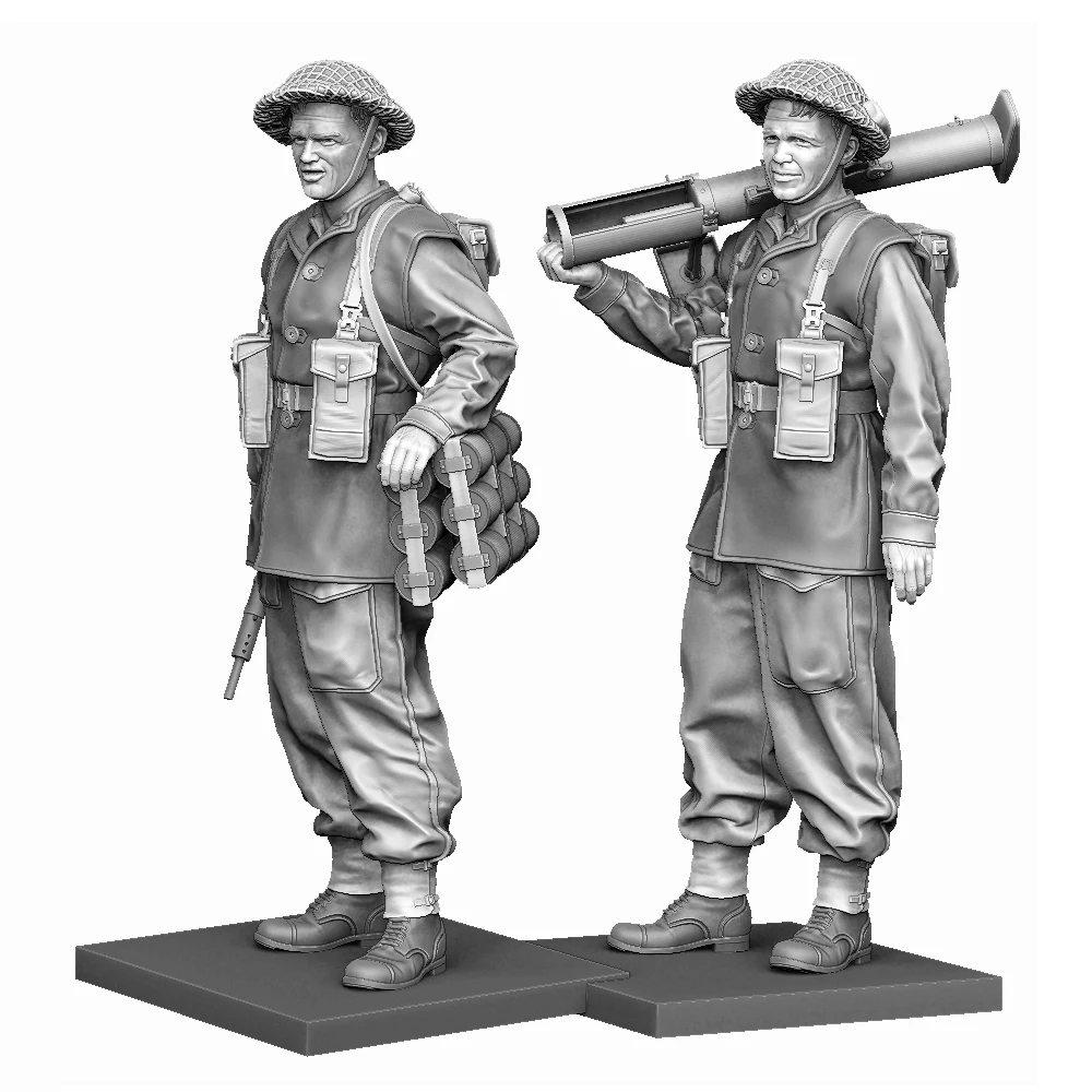 1/35 British PIAT infantry team, Resin Model figure soldier, GK,  military theme, Unassembled and unpainted kit