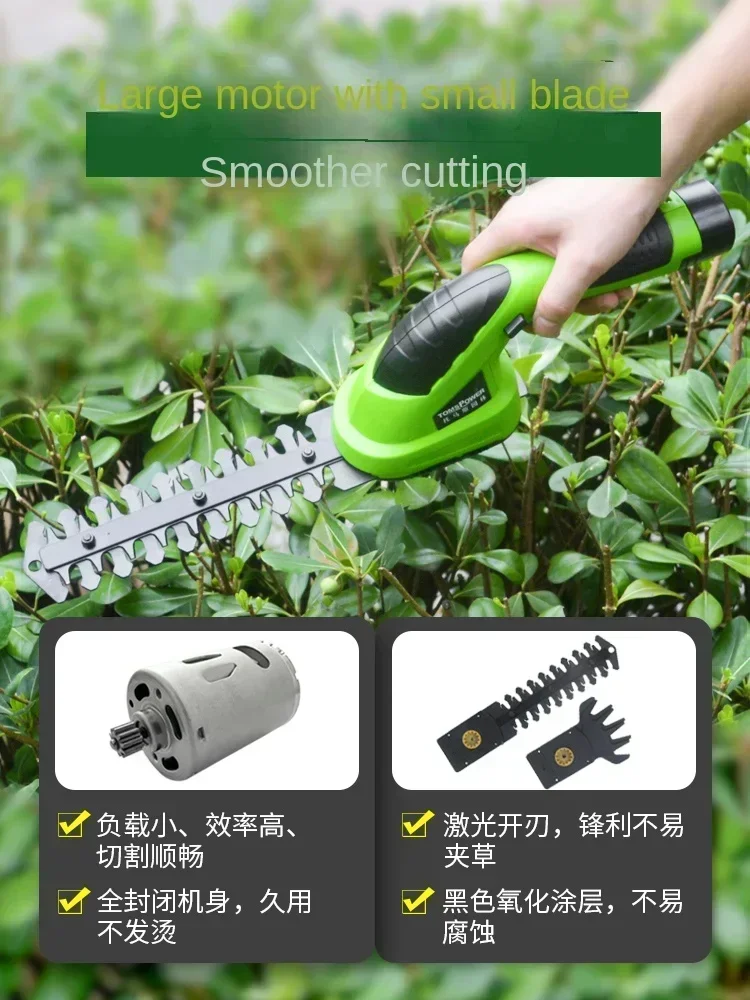 Mini Lithium Electric Grass Trimmer Hedge Trimmer Garden Lawn Mower Grass Cutting Machine Tool