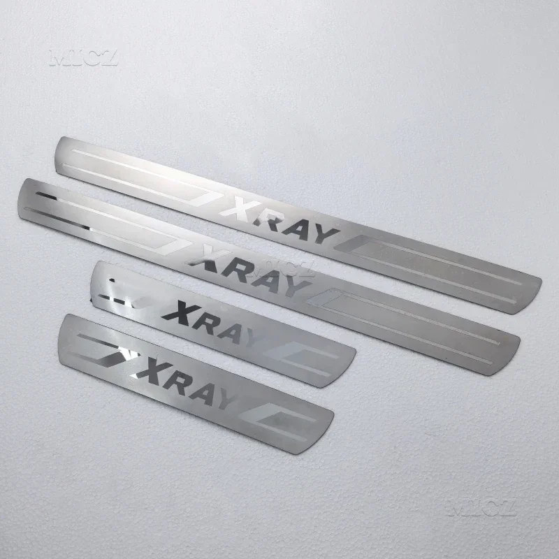 For LADA XRAY Car Door Sill Trim Covers Stainless Steel Door Sills Scuff Plate 2015 - 2019