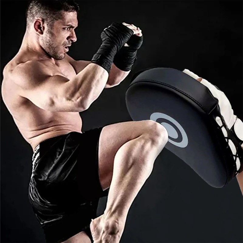 

1pcs PU Leather Kick Boxing Gloves Pad for Adults Kids Hand Target Bag MMA Karate Muay Thai Free Fight Sanda Training Equipment