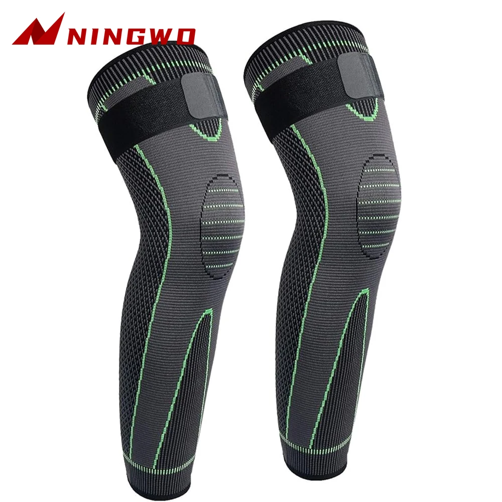 2PC Full Leg Sleeves Long Compression Leg Sleeve Knee Sleeves Protect Leg, for Man Women Basketball, Arthritis Cycling Sport