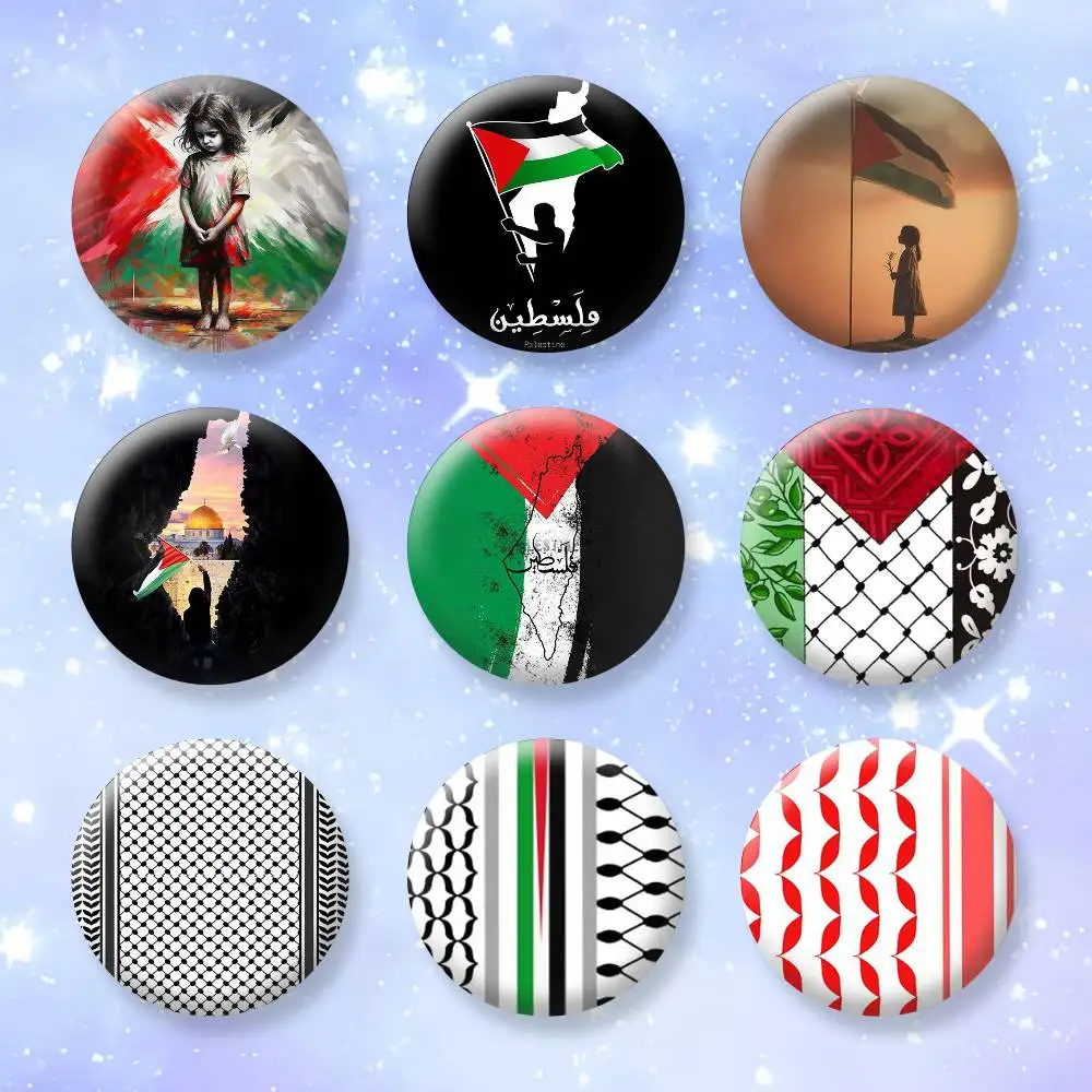 

PalestineS-F-Flagjpg hattah keffiyeh Button Pins Backpack Clothing Decor Brooch Badge Jewelry Gifts for Kids