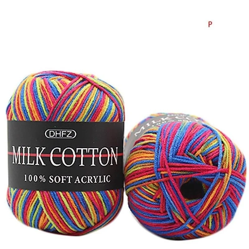 Mixed Colour 50g Knitting Yarn Knitting Tool Cotton Yarn Crochet Milk Soft Baby Cotton Wool Yarn