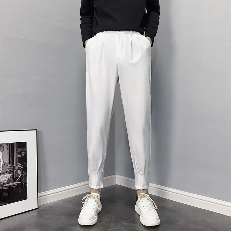 

Baggy Suit Trousers for Men Summer Thin Casual Up Korean Reviews Many Work Wear Vintage Fashion Classic Suits Pants JJ1111