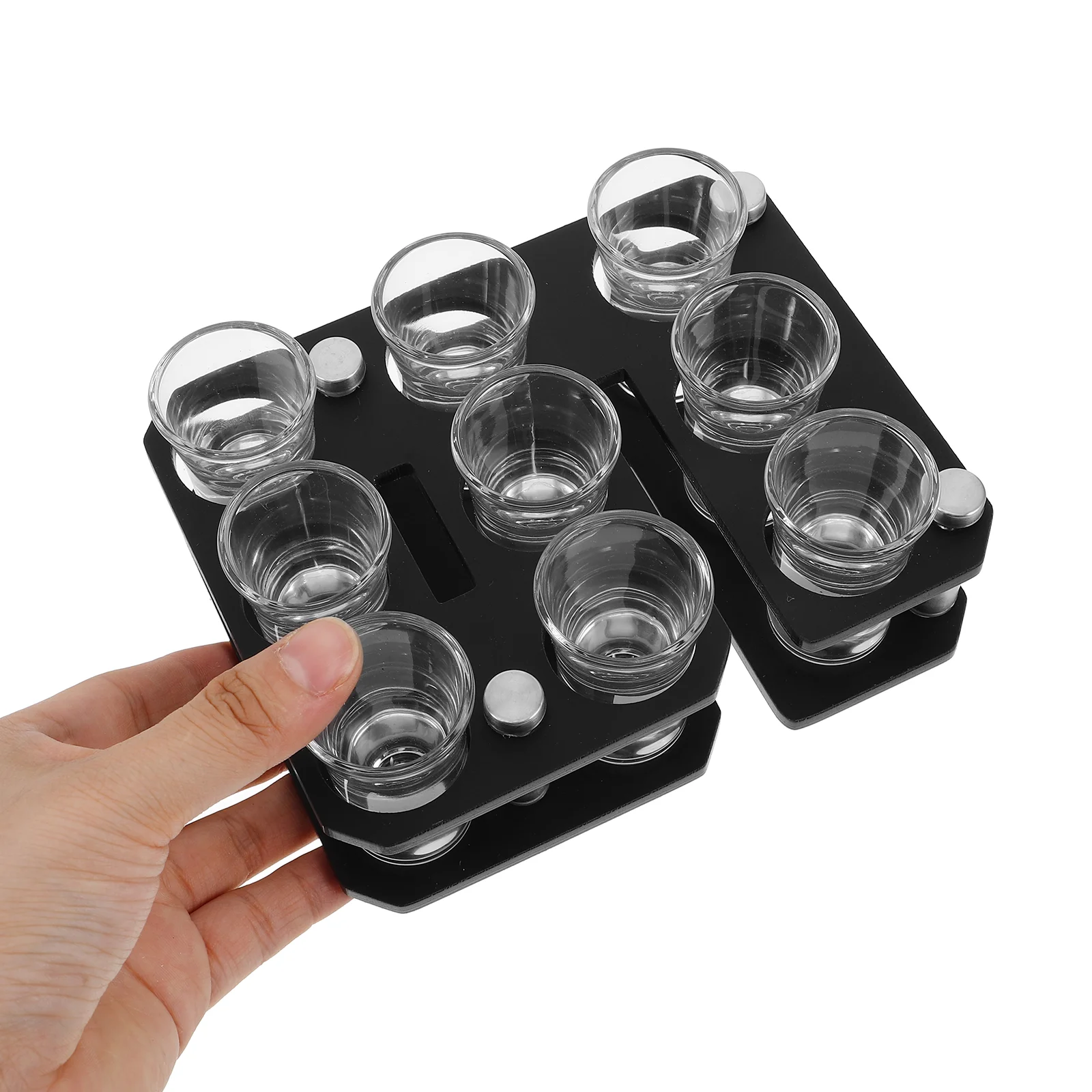 Acrylic Cup Holder Trays Rack Shot Bracket Tasting Flight Boards Plastic Stand Party Serving Platter