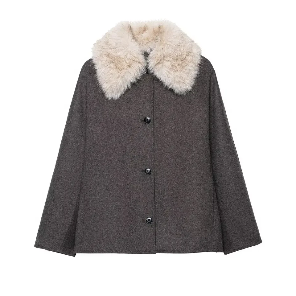 2025 Autumn New Women Short Fur Collar Design Multiple Colors Optional Elegant Style