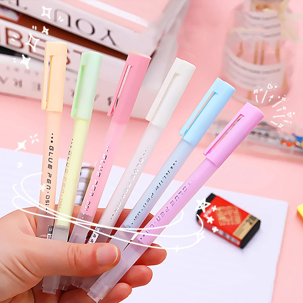 2Pcs Solid Glue Stick Pen Shape DIY Handmade Account Tape Quick-drying High Viscosity Creative Students  Glue Pen Stationery