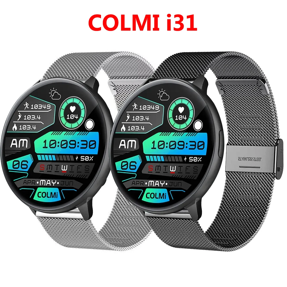 

20mm Mesh Watch Band for COLMI i31 C61 C60 C80 Bracelet Wrist Strap Loop for COLMI C80 Watchband Accessories