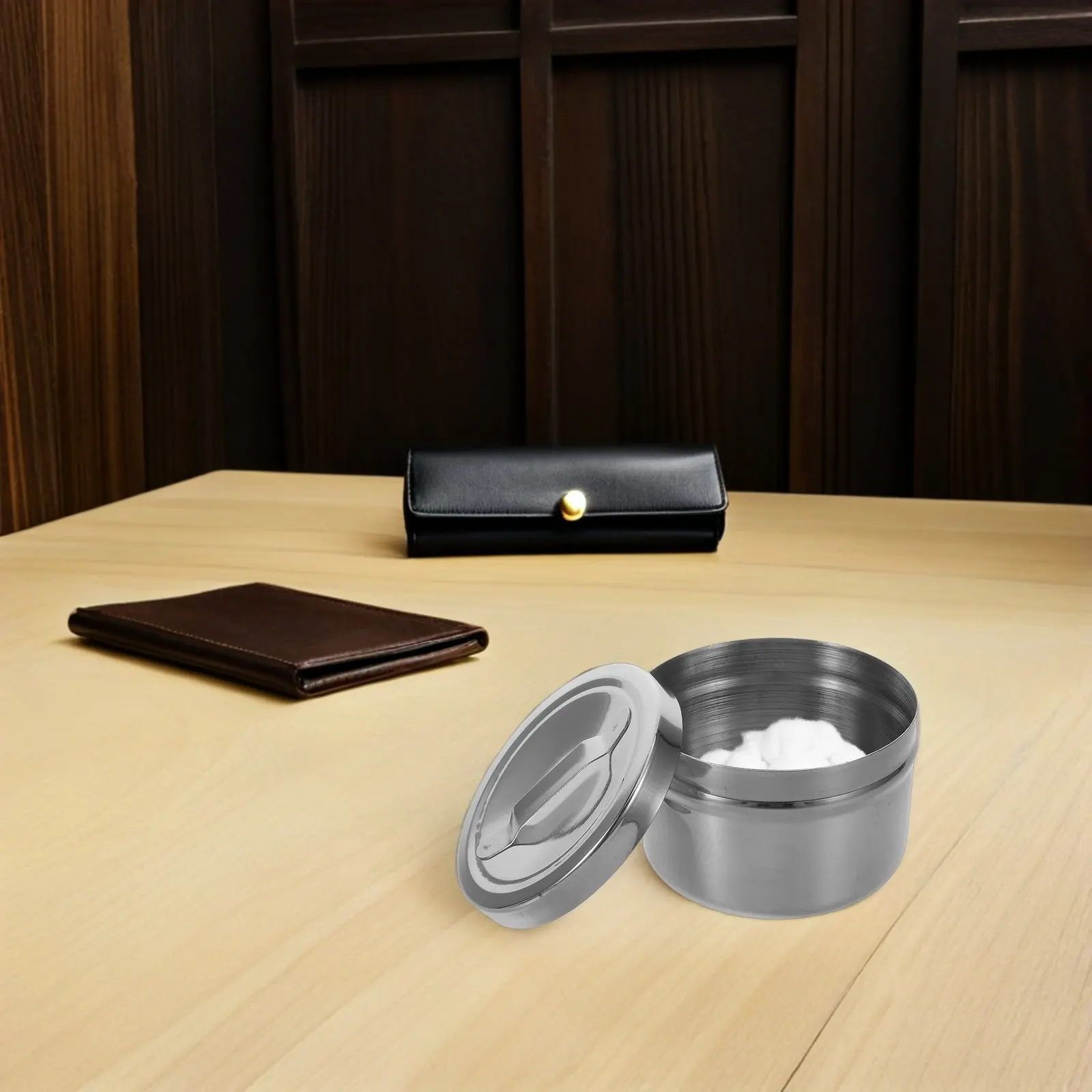 

Набор из 4-х контейнеров для ватных шариков и палочек, органайзер из нержавеющей стали, круглая банка большой емкости, влагонепроницаемый футляр для косметических дисков