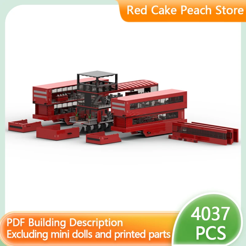 

City Car Model MOC Building Bricks Reception Area Composed Of Trailers Modular Technology Children Holiday Gifts Assemble Toys