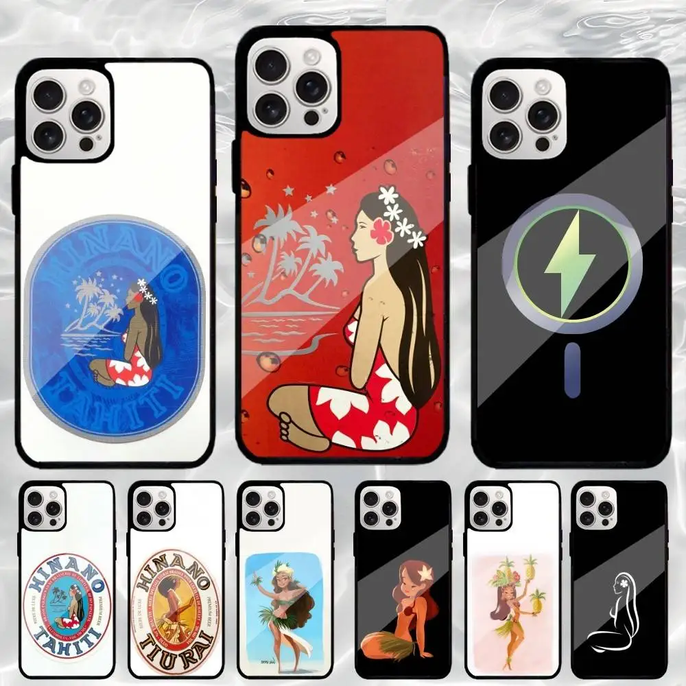 

H-Hinano Tahiti Girl Phone Case For iPhone17,16,15,14,13,12,11 Plus,Pro Max Magnetic For Magsafe Wireless Charging