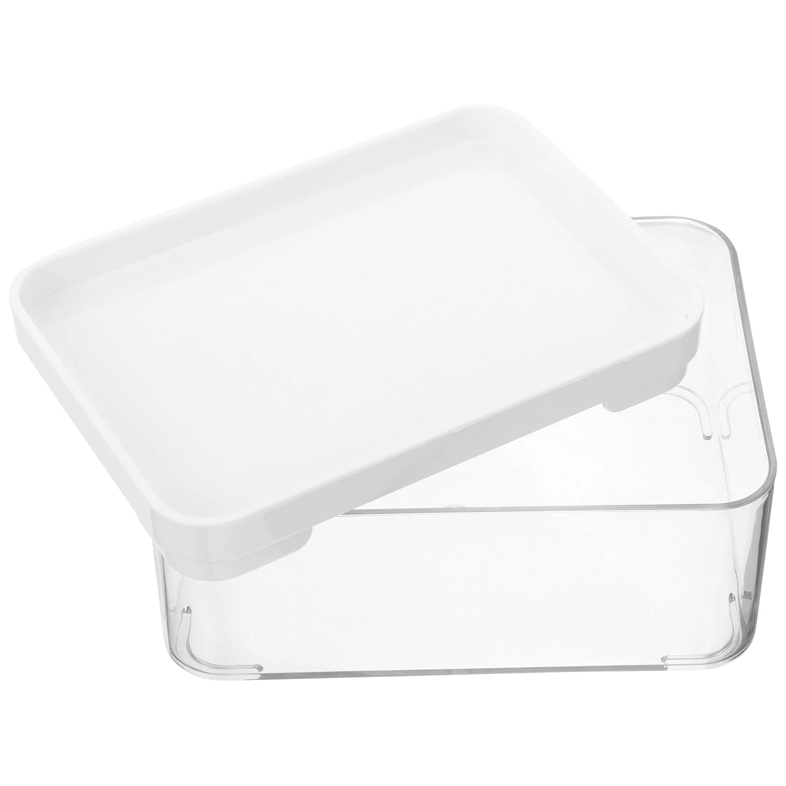 

Laundry Box Detergent Dispenser Powder Container Storage Organizer White Cover Transparent Small Size Fits Beads Protects