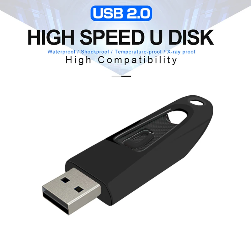 USB 2.0 Flash Drive - 8/16/32/64/128GB High Speed Pen Drive Memory Stick, Waterproof U Disk for Office,Creative Business Gifts