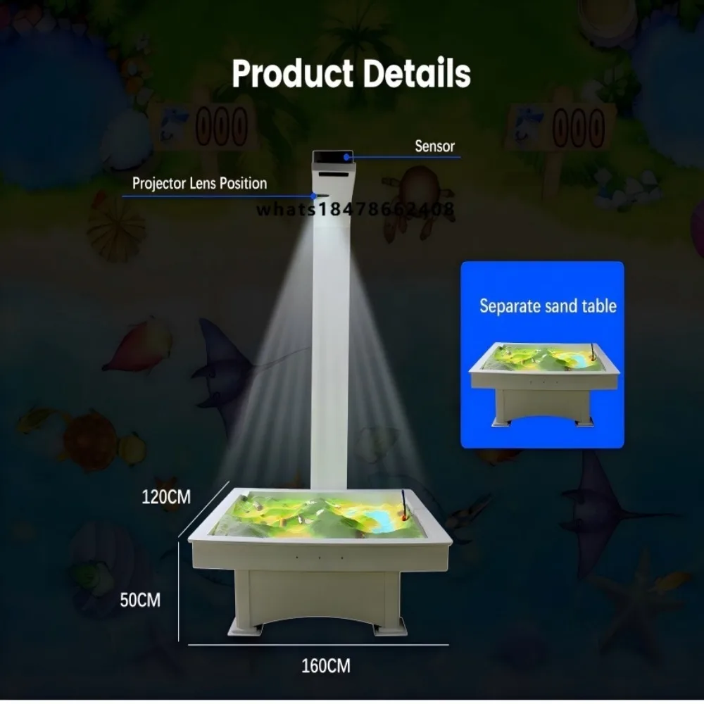 Leplay AR Interactive Sandbox 3D Projection Game Kids Playground Interactive Sand Table 1080p Multi-Device Advertising Equipment
