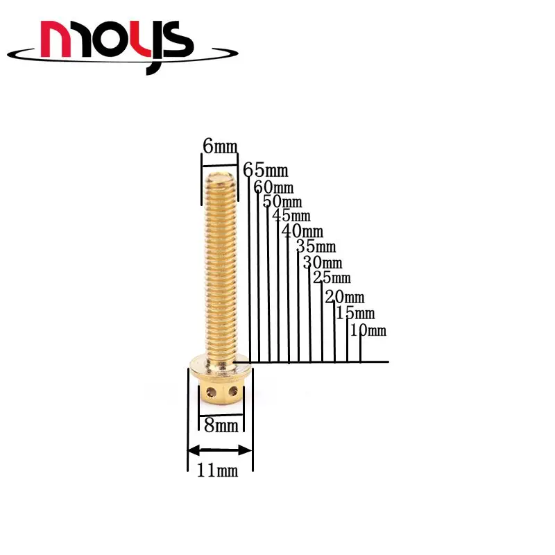 Винты из нержавеющей стали 304 с титановым покрытием M6 M8x 10 15 20 25 30 35 40 45 50 55 60 мм фланцевые винты с шестигранной головкой для тормоза мотоцикла cal