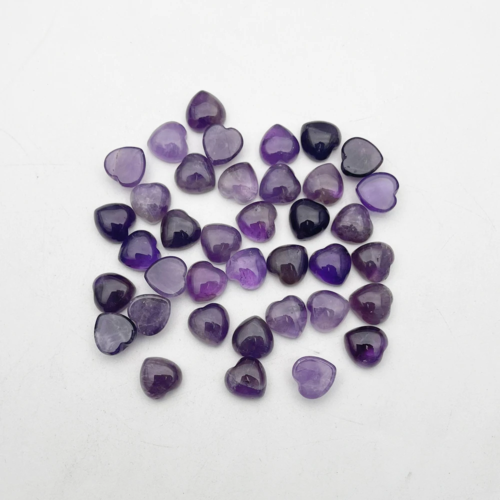 fashion Good quality 4 5 6 8 10 12MM 50Pc amethyst new natural stone bead making Jewelry cabochon Earrings accessories diy gift