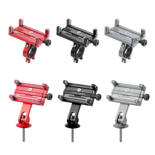 Imagen 2 del producto Soporte Universal para teléfono móvil, soporte ajustable de aleación de aluminio para teléfono móvil, Base de montaje con Clip para Scooter, bicicleta y bicicleta