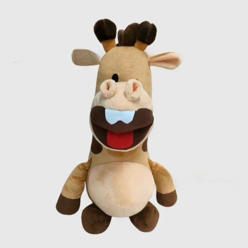 لعبة Goofy Deer القطيفة - حيوان محشو مع تعبير ملتوي، دمية مبتكرة مضحكة وفريدة من نوعها للهدايا