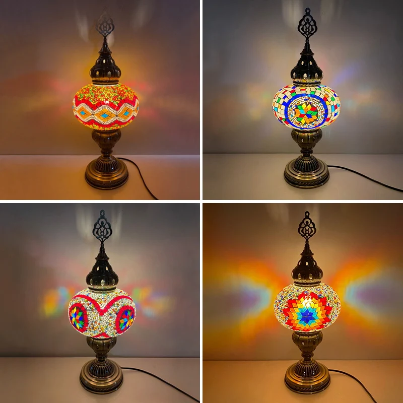Turkish - Style Mosaic Table Lamp, Hand - Crafted Decorative Lighting for Bedroom & Living Room, Unique Home Decor Gift