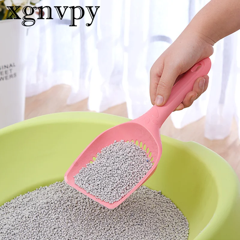 xgnvpy Durable Thick Cat Litter Shovel Scoop Waste Tray Cleaning Tool Plastic Cat Sand Toilet Cleaner Spoon for Pet Hygiene