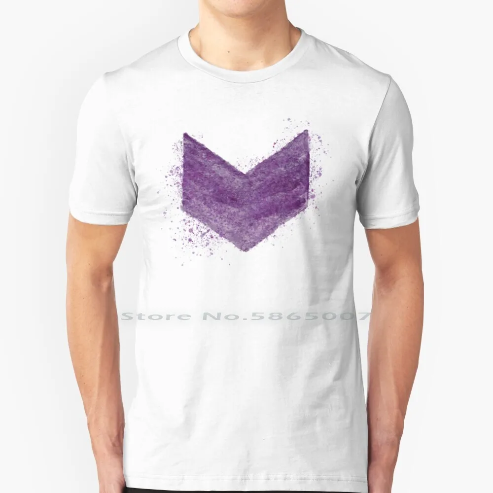 Purple Arrow Watercolor Splatter T Shirt Cotton 6XL Hawkeye Clint Barton Kate Bishop