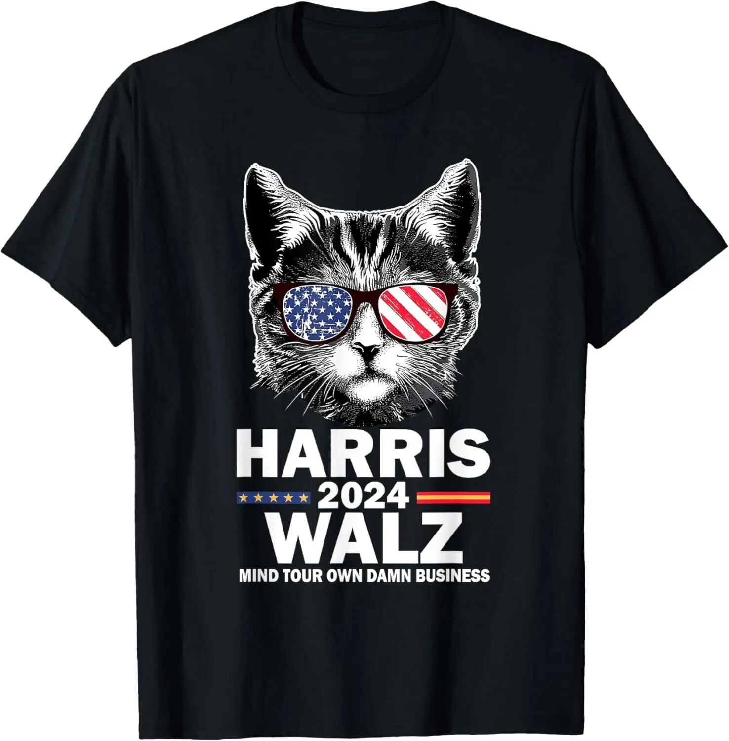 T-shirt Cat V18th pour Harris Walz Beaumont, votre propre damne, affaires