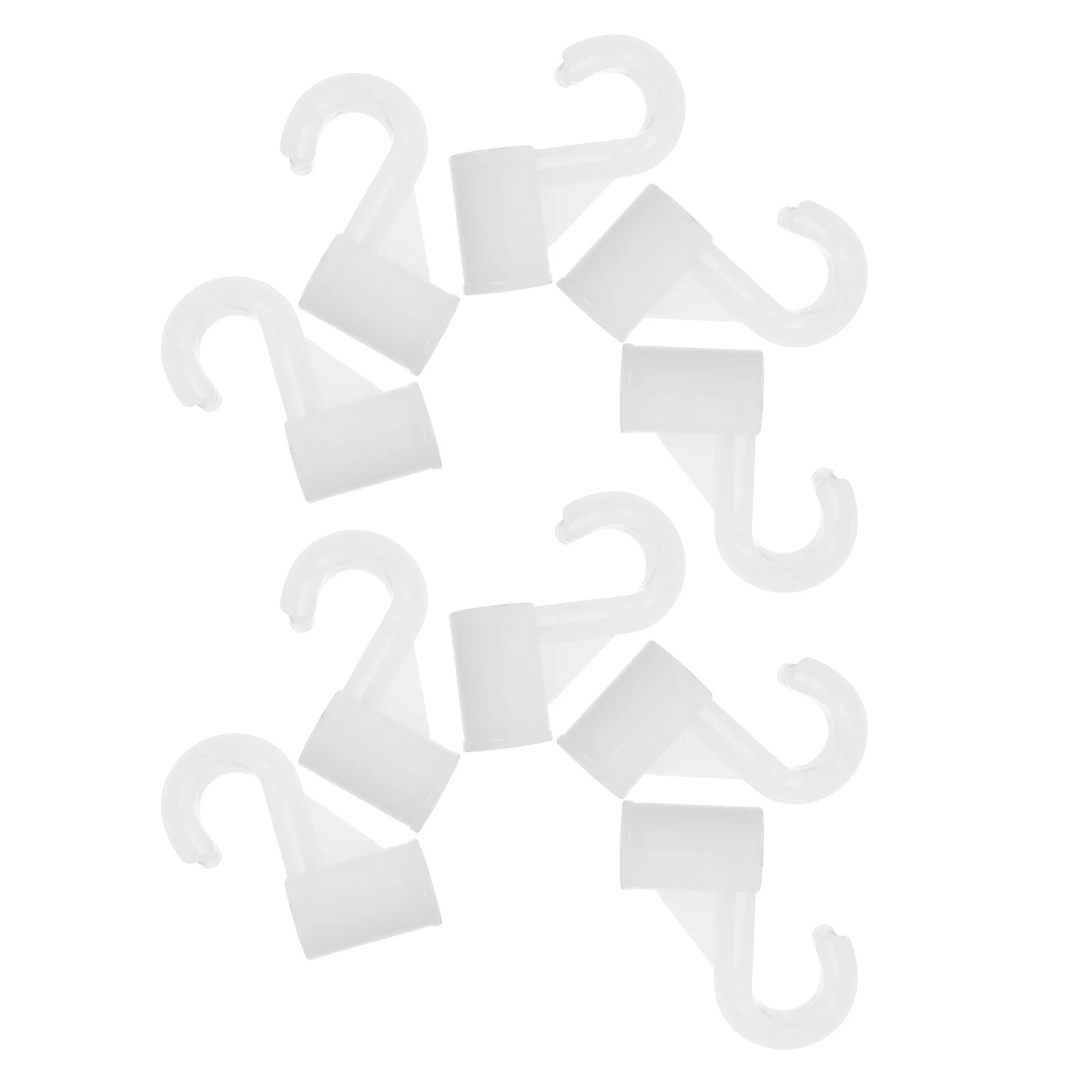 

10Pcs Closet Rod Hook Heavy Duty No Drilling Wardrobe Hangers Thickened Design for Clothes Organization in Bedroom Laundry