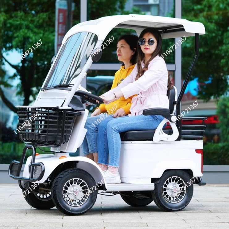 

Fuli Yang E20 four-wheel electric scooter for the elderly, disabled anti-roll help small double