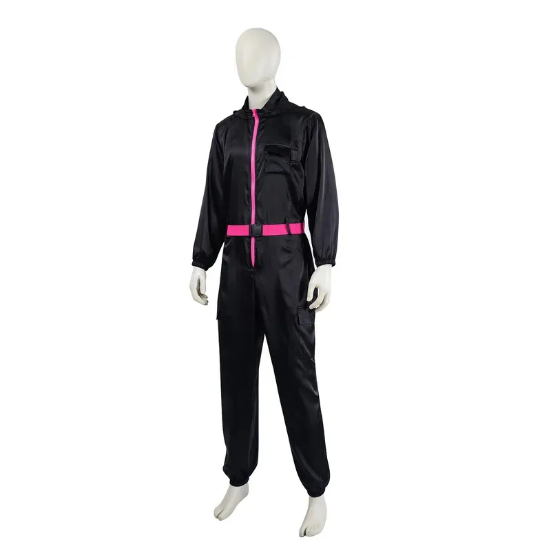 ليو 2025 ملابس الرافقة القائمة على الطراز الكوري أزياء تنكرية سوداء من قطعة واحدة بدلة دالي الهالوين لعب الأدوار ★ ★ ★   كك.