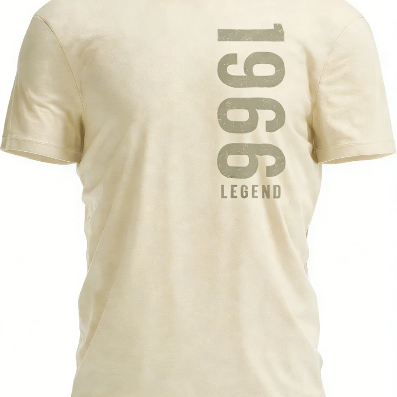 Birthday Gifts for Men Vintage Milestone Year Casual T-Shirt Celebrating  All-match Figure Graphic Tees Customized Many Colors