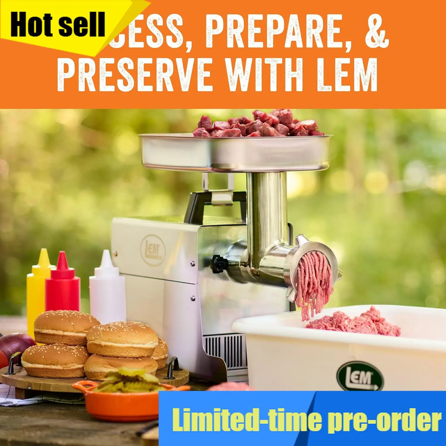 

Продукция для оборудования BigBite # Электрическая мясорубка 8-й серии, 0.50 л.с., из нержавеющей стали, идеально подходит для регулярного использования