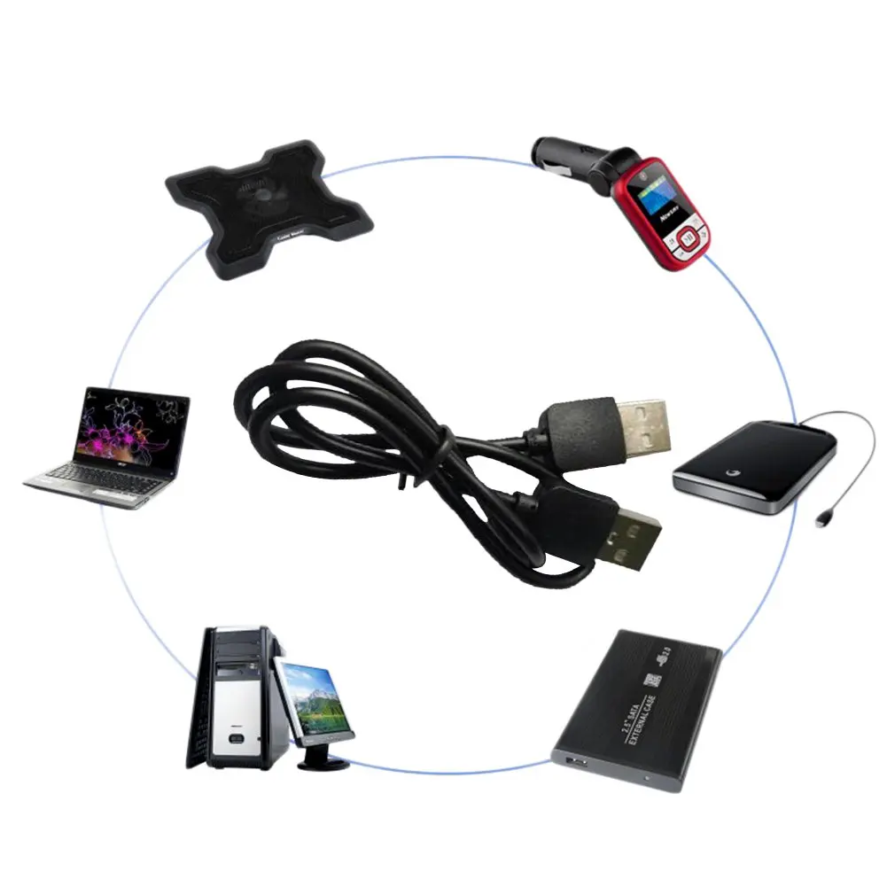 Cable de extensión USB macho a macho tipo A extensor USB a USB para radiador disco duro TV Box PC teléfono inteligente extensión de Cable USB 2,0