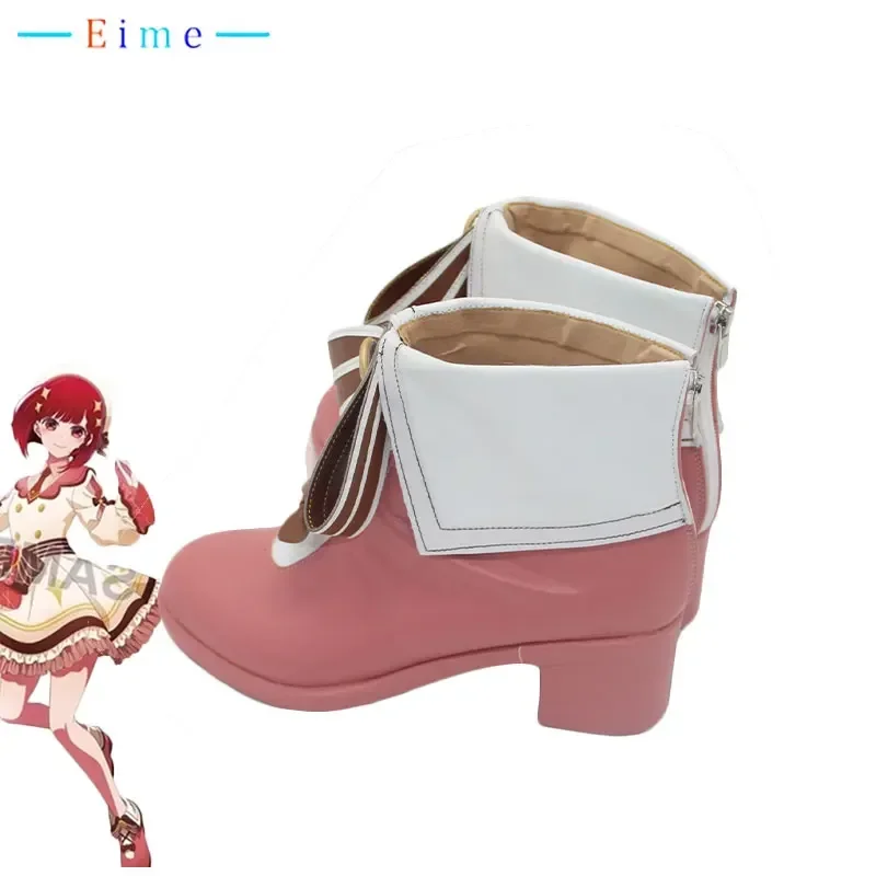 Anime OSHI NO KO Arima Kana Cosplay Shoes Big Size PU Leather Shoes Halloween Carnival Cute Boots Cosplay Props Custom Made