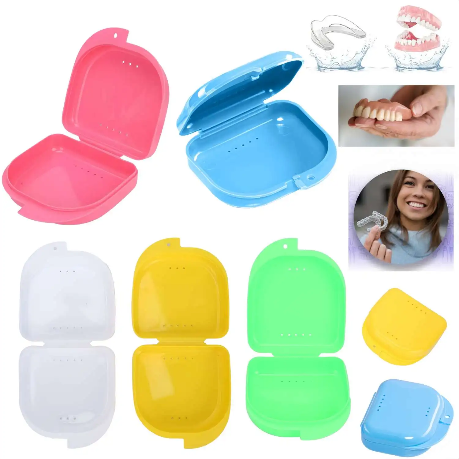 

Контейнер для зубных протезов и ретейнеров, коробка для ортодонтических кап, футляр для брекетов, контейнер для хранения стоматологических принадлежностей