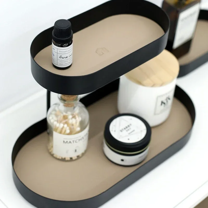 Light Luxury Perfume Organizer - Scandinavian Style Storage Tray, Household Key Plate Shelf, Elegant Home Arranger