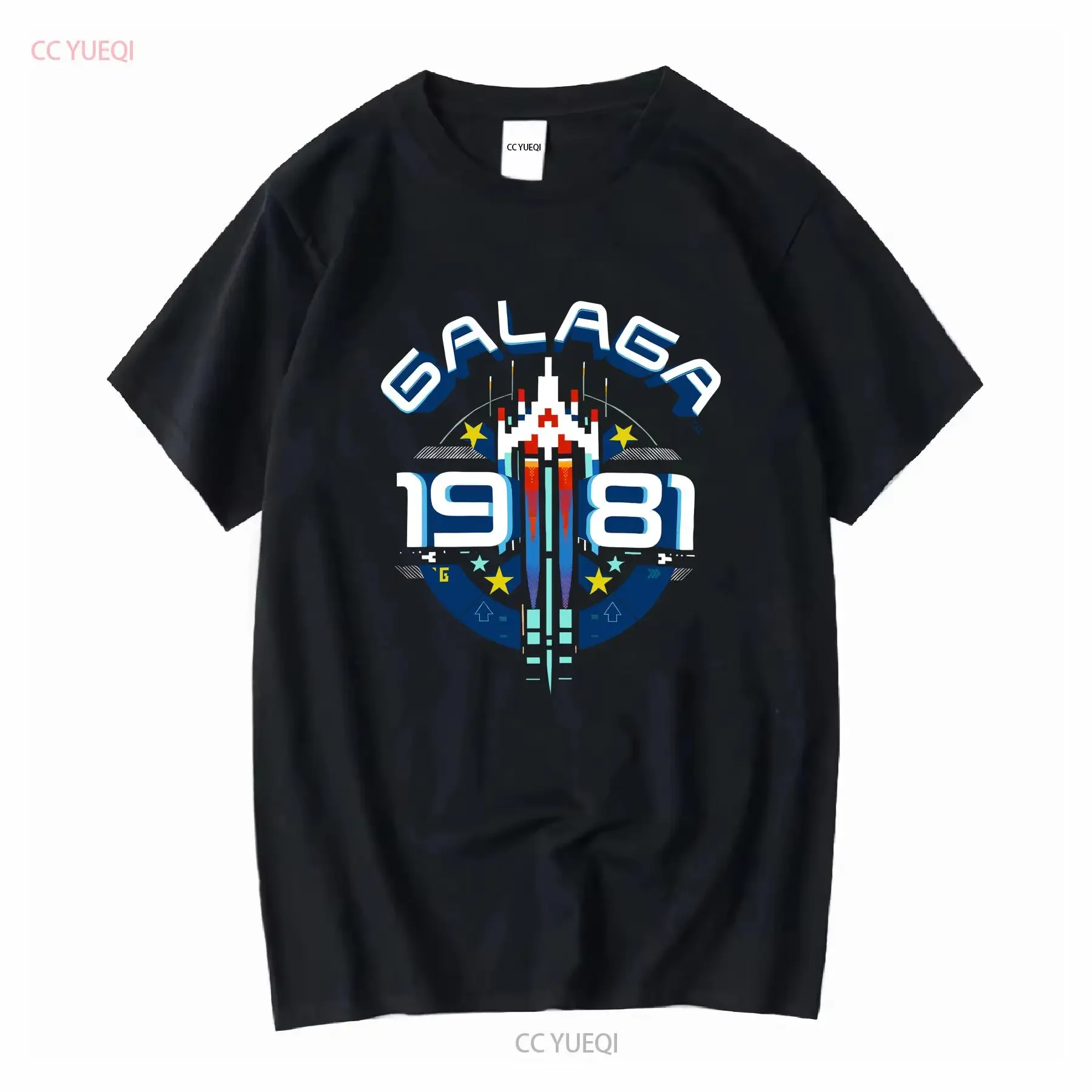 Galaga 1981 Retro Arcade Game camiseta para hombre nueva vintage lavada elegante streetwear moda Unisex ropa de diseñador cómoda