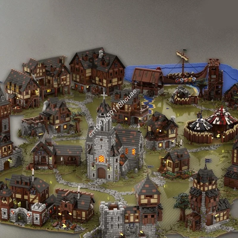 51593 قطعة MOC حزمة القرية الوسطى المتطرفة نموذج بناء هدية الكريسماس كتل ألعاب البناء تجميع فكرة ذاتية الصنع عيد ميلاد #2