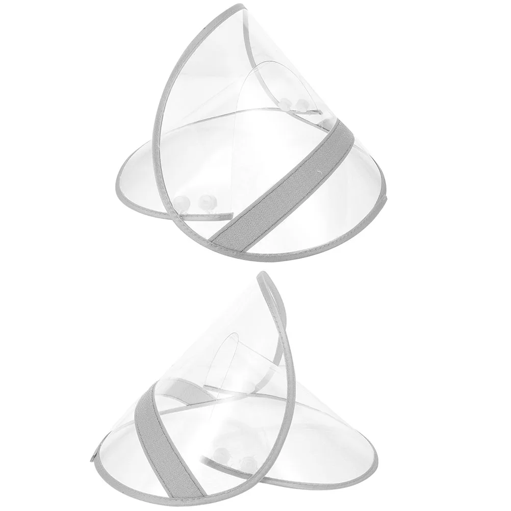 

2 Pcs Rainproof Hat Accessories Cap Brim Raincoat Face Protector Plastic Poncho for Shield Ponchos