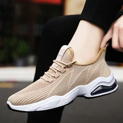 Mens Shoes Outdoor Sports Casual Mesh Tennis Shoes Lace-up Lightweight Gym Jogging Shoes for Men 2024 New Male Sneakers